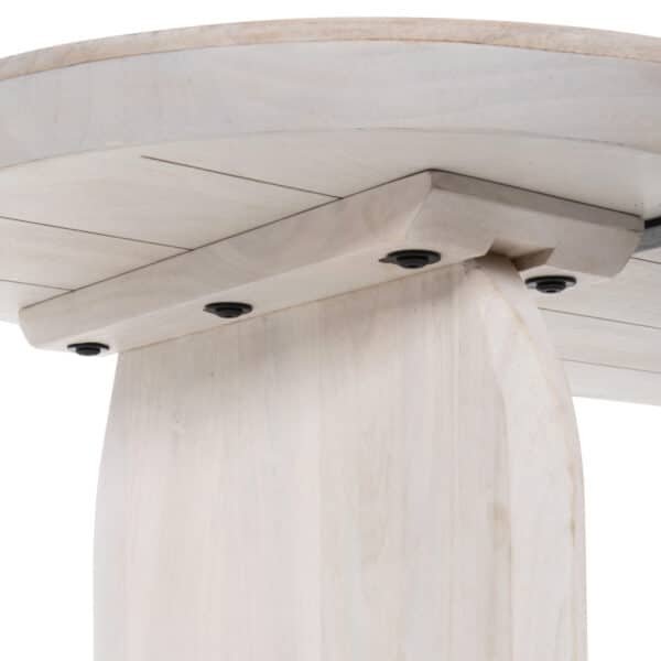 ΤΡΑΠΕΖΙ ΣΑΛΟΝΙΟΥ ΟΒΑΛ HONKY HM9710 ΜΑΣΙΦ ΞΥΛΟ MANGO- ΛΕΥΚΟ 130x60x40Υεκ. - Image 9