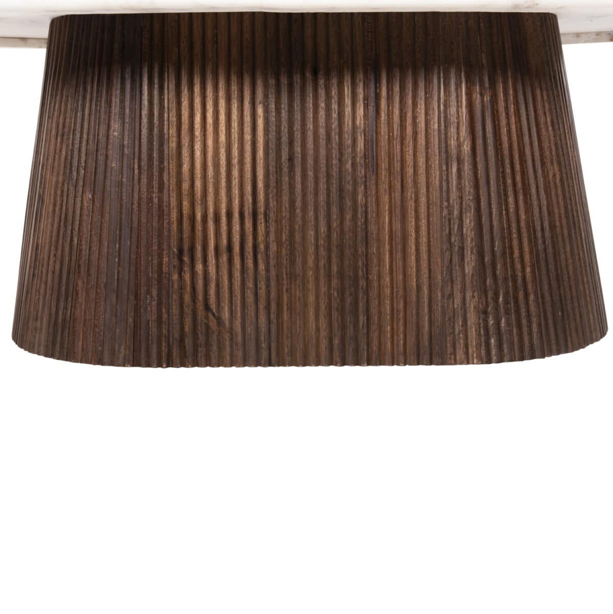 ΤΡΑΠΕΖΙ ΣΑΛΟΝΙΟΥ ΟΒΑΛ PURGER HM9716 ΜΑΣΙΦ MANGO-ΛΕΥΚΟ ΜΑΡΜΑΡΟ 120x70x38Υεκ. - Image 5