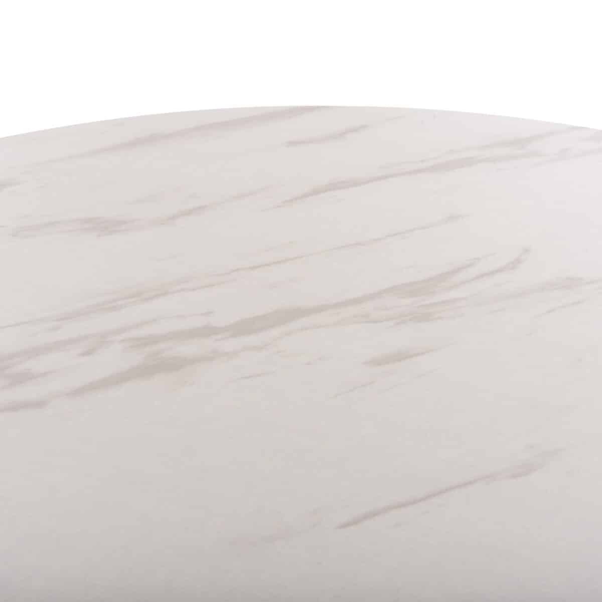 ΤΡΑΠΕΖΙ ΣΑΛΟΝΙΟΥ ΣΕΤ 2ΤΜΧ MDF ΕΦΕ ΛΕΥΚΟ ΜΑΡΜΑΡΟ ΜΕ ΧΡΥΣΑ ΠΟΔΙΑ Φ80 k Φ48εκ.HM8763.11 - Image 7