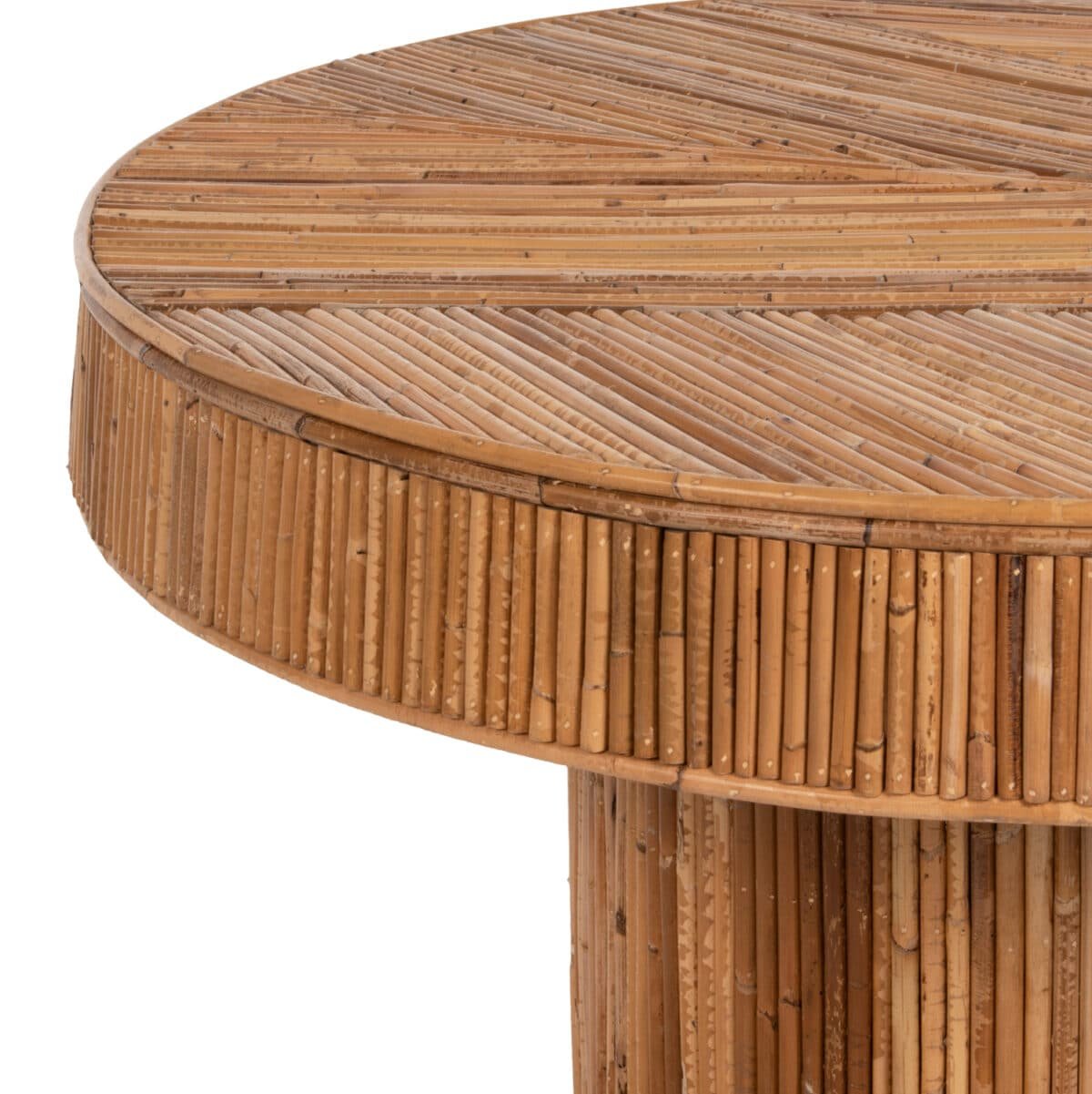 ΤΡΑΠΕΖΙ ΣΑΛΟΝΙΟΥ GATSBY ΣΤΡΟΓΓΥΛΟ HM9651 RATTAN ΧΡΩΜΑ ΦΥΣΙΚΟ Φ100x50Y εκ. - Image 5