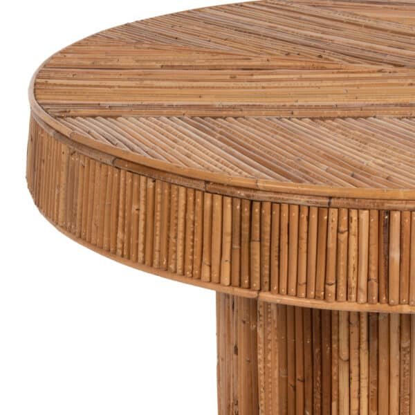 ΤΡΑΠΕΖΙ ΣΑΛΟΝΙΟΥ GATSBY ΣΤΡΟΓΓΥΛΟ HM9651 RATTAN ΧΡΩΜΑ ΦΥΣΙΚΟ Φ100x50Y εκ. - Image 5