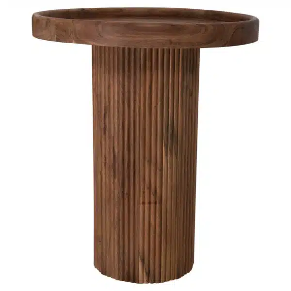 ΤΡΑΠΕΖΙ ΣΑΛΟΝΙΟΥ ΣΤΡΟΓΓΥΛΟ RAJJEH HM9692 ΜΑΣΙΦ ΑΚΑΚΙΑ ΦΥΣΙΚΟ ΧΡΩΜΑ Φ50x60Υεκ. - Image 4