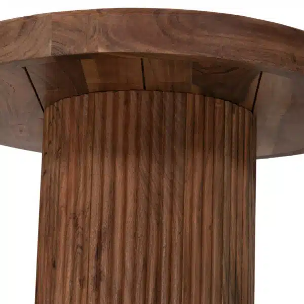 ΤΡΑΠΕΖΙ ΣΑΛΟΝΙΟΥ ΣΤΡΟΓΓΥΛΟ RAJJEH HM9692 ΜΑΣΙΦ ΑΚΑΚΙΑ ΦΥΣΙΚΟ ΧΡΩΜΑ Φ50x60Υεκ. - Image 6