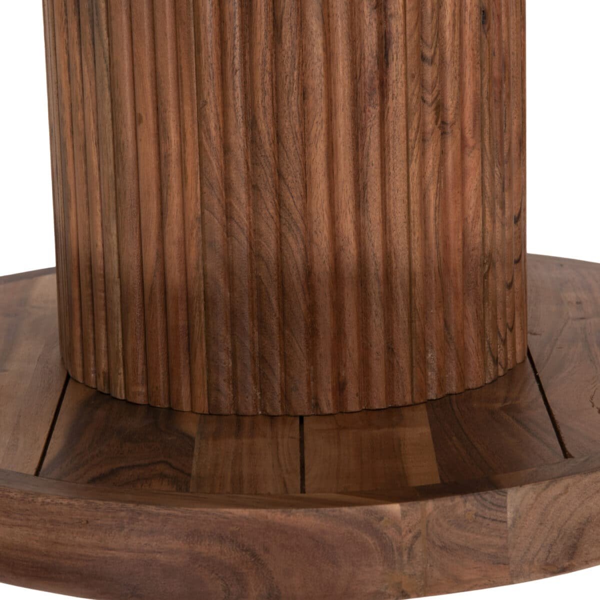 ΤΡΑΠΕΖΙ ΣΑΛΟΝΙΟΥ ΣΤΡΟΓΓΥΛΟ RAJJEH HM9692 ΜΑΣΙΦ ΑΚΑΚΙΑ ΦΥΣΙΚΟ ΧΡΩΜΑ Φ50x60Υεκ. - Image 8