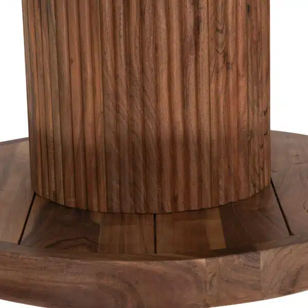 ΤΡΑΠΕΖΙ ΣΑΛΟΝΙΟΥ ΣΤΡΟΓΓΥΛΟ RAJJEH HM9692 ΜΑΣΙΦ ΑΚΑΚΙΑ ΦΥΣΙΚΟ ΧΡΩΜΑ Φ50x60Υεκ. - Image 8