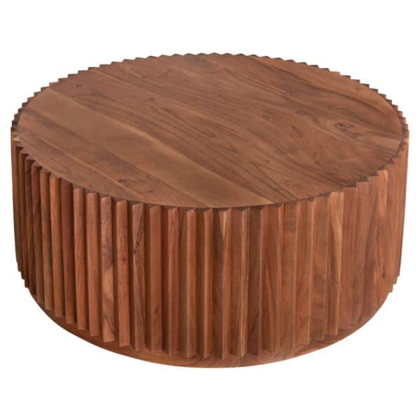 ΤΡΑΠΕΖΙ ΣΑΛΟΝΙΟΥ ΣΤΡΟΓΓΥΛΟ SEDGE HM9695 ΜΑΣΙΦ ΑΚΑΚΙΑ-ΦΥΣΙΚΟ ΧΡΩΜΑ Φ90Χ38Υεκ. - Image 3