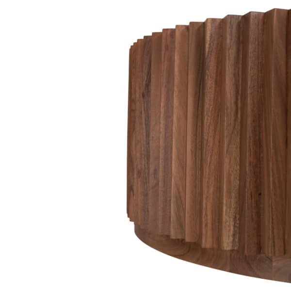 ΤΡΑΠΕΖΙ ΣΑΛΟΝΙΟΥ ΣΤΡΟΓΓΥΛΟ SEDGE HM9695 ΜΑΣΙΦ ΑΚΑΚΙΑ-ΦΥΣΙΚΟ ΧΡΩΜΑ Φ90Χ38Υεκ. - Image 5