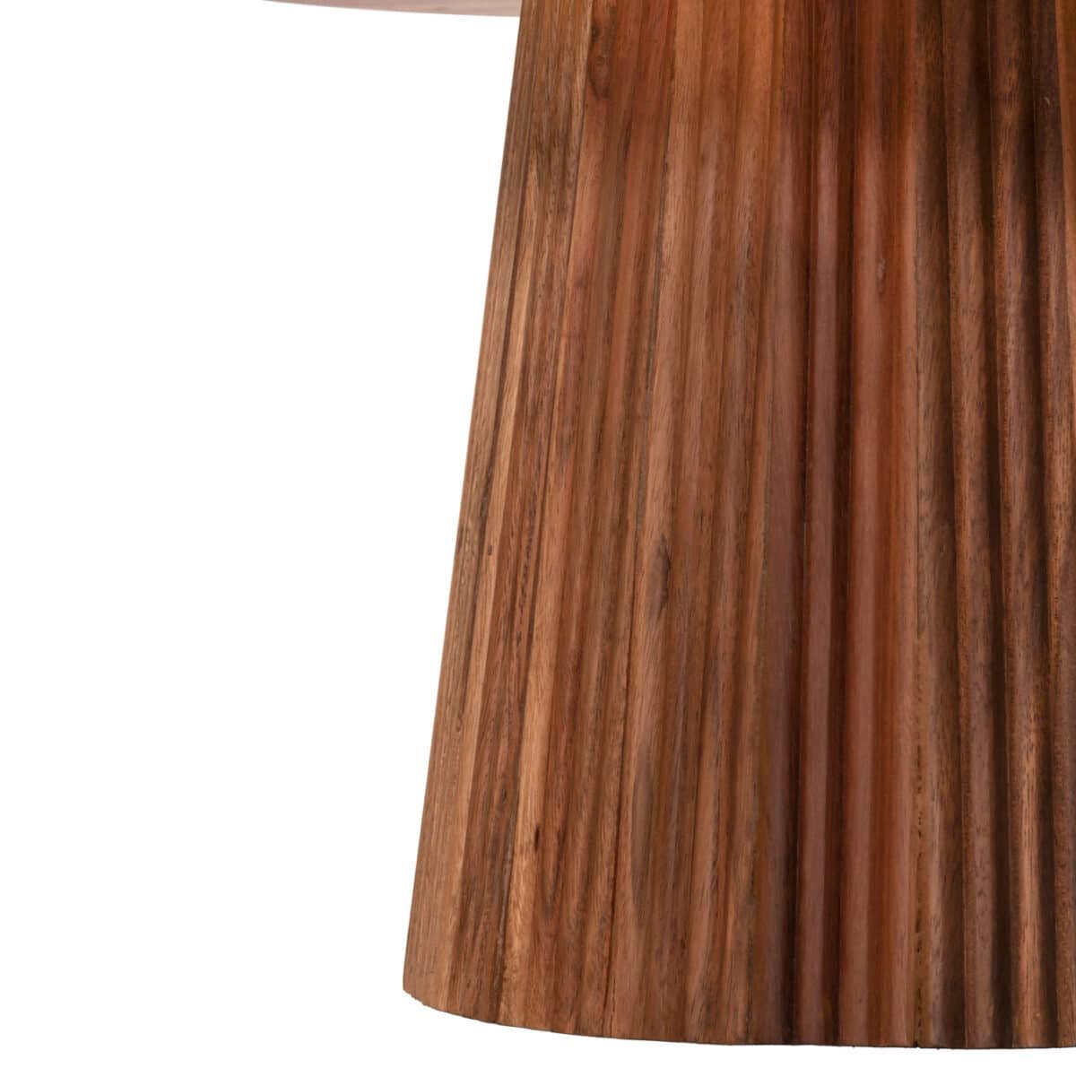 ΤΡΑΠΕΖΙ ΣΑΛΟΝΙΟΥ ΣΤΡΟΓΓΥΛΟ GROOT HM9697 ΜΑΣΙΦ ΑΚΑΚΙΑ ΦΥΣΙΚΟ ΧΡΩΜΑ Φ80x48Υεκ. - Image 5