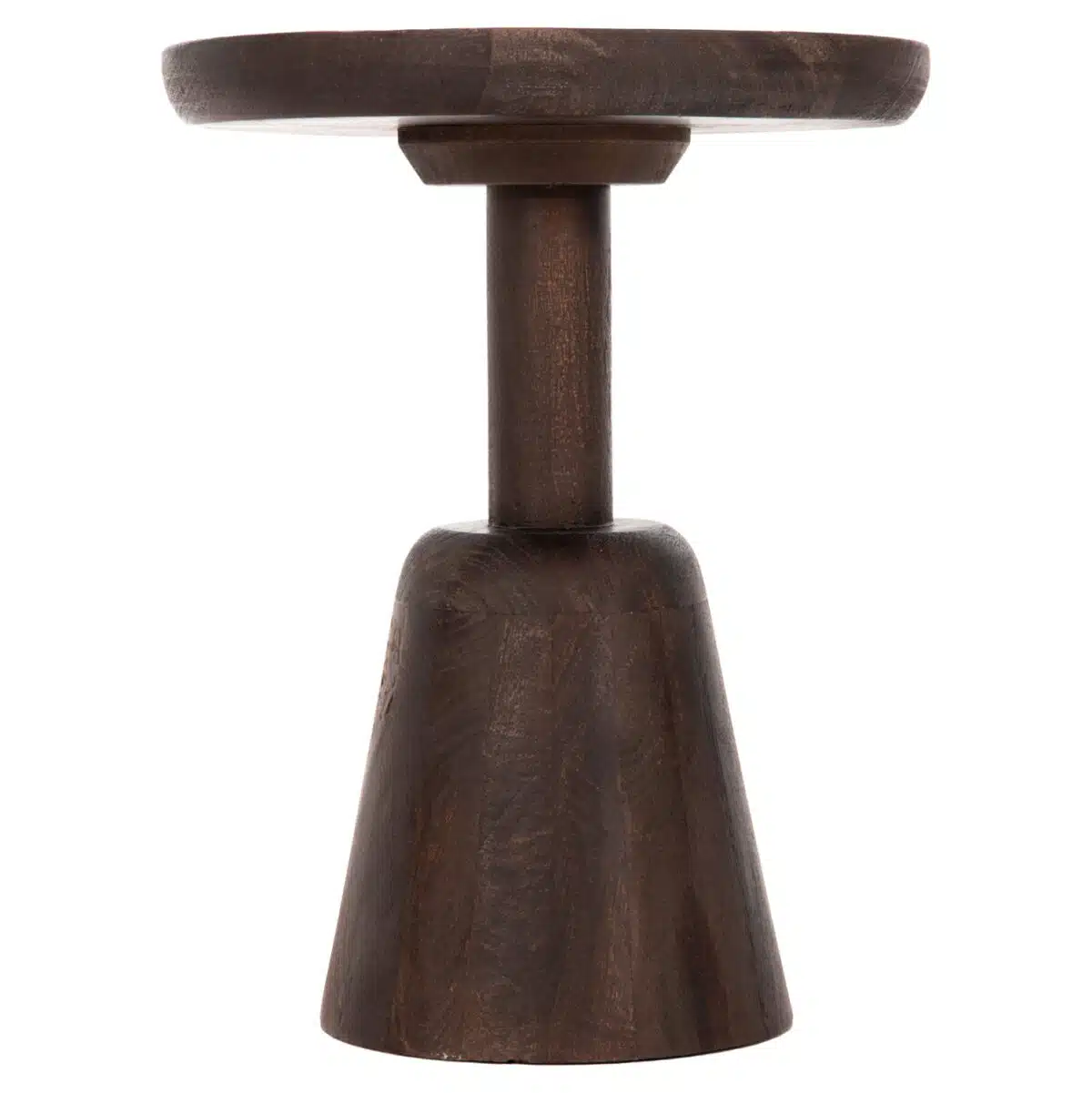 ΤΡΑΠΕΖΙ ΣΑΛΟΝΙΟΥ ΣΤΡΟΓΓΥΛΟ CRABB HM9701 ΜΑΣΙΦ MANGO ΣΚΟΥΡΟ ΚΑΦΕ Φ40x49,5Υεκ. - Image 4