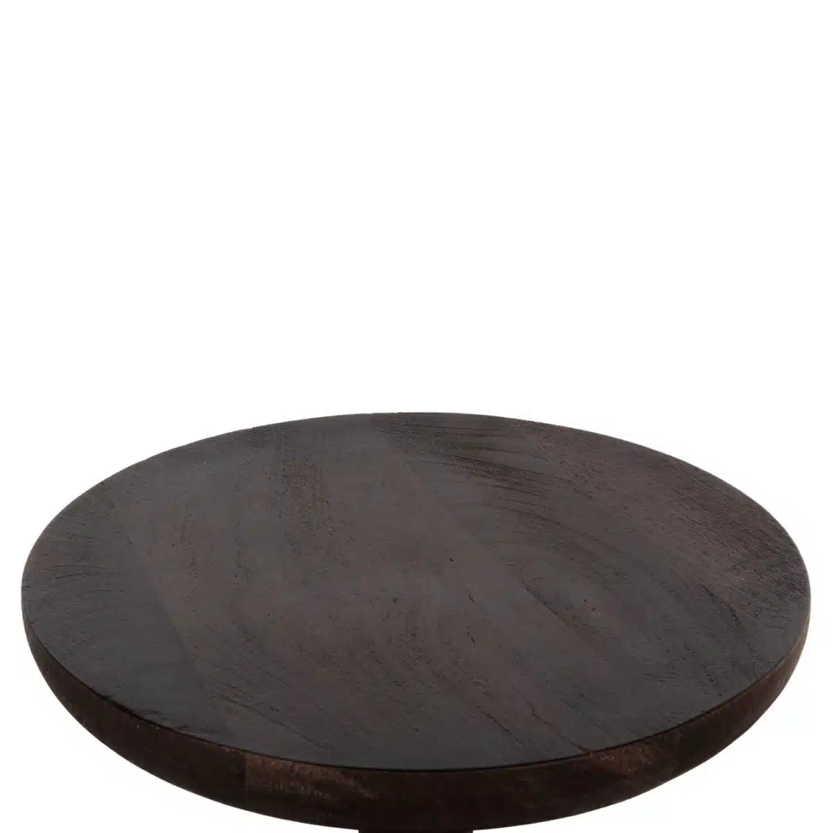 ΤΡΑΠΕΖΙ ΣΑΛΟΝΙΟΥ ΣΤΡΟΓΓΥΛΟ CRABB HM9701 ΜΑΣΙΦ MANGO ΣΚΟΥΡΟ ΚΑΦΕ Φ40x49,5Υεκ. - Image 5