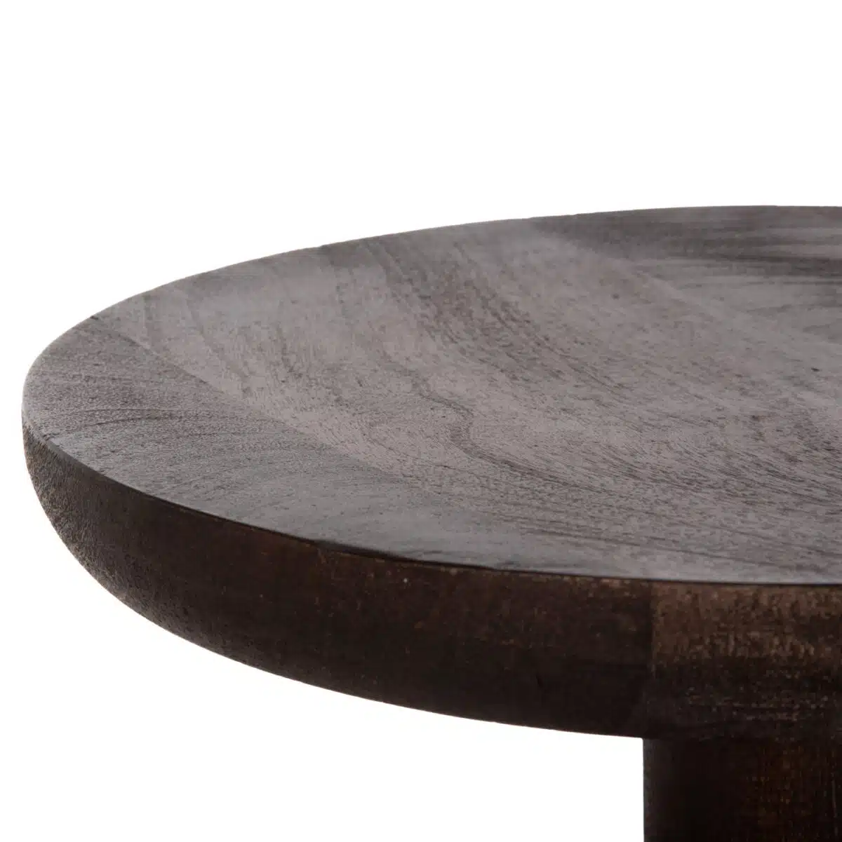 ΤΡΑΠΕΖΙ ΣΑΛΟΝΙΟΥ ΣΤΡΟΓΓΥΛΟ CRABB HM9701 ΜΑΣΙΦ MANGO ΣΚΟΥΡΟ ΚΑΦΕ Φ40x49,5Υεκ. - Image 6