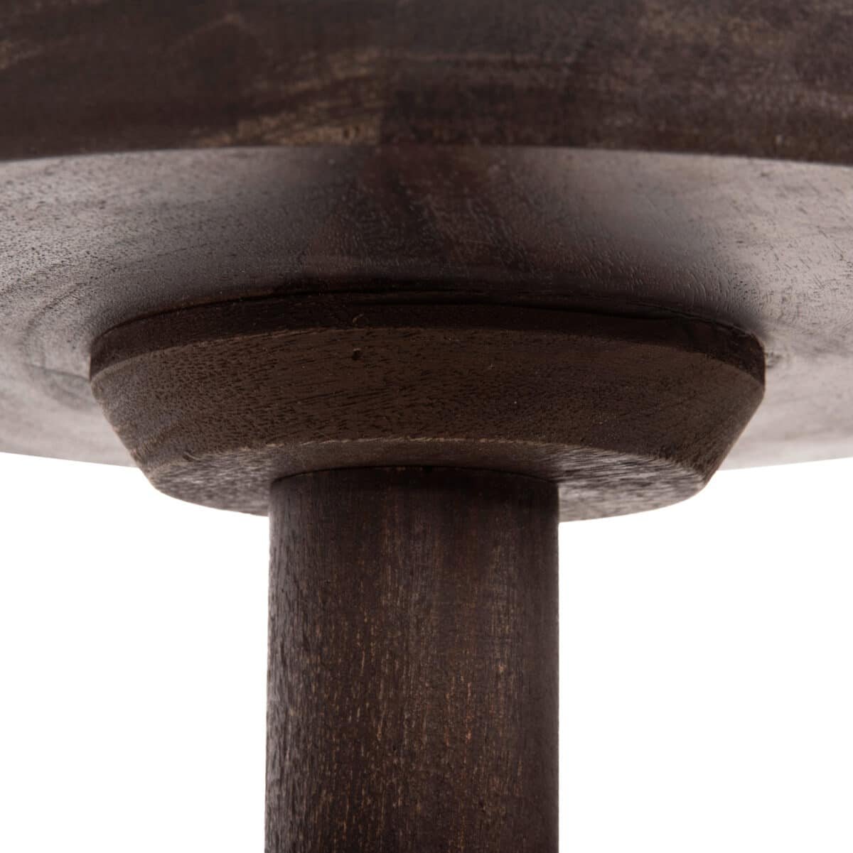 ΤΡΑΠΕΖΙ ΣΑΛΟΝΙΟΥ ΣΤΡΟΓΓΥΛΟ CRABB HM9701 ΜΑΣΙΦ MANGO ΣΚΟΥΡΟ ΚΑΦΕ Φ40x49,5Υεκ. - Image 7