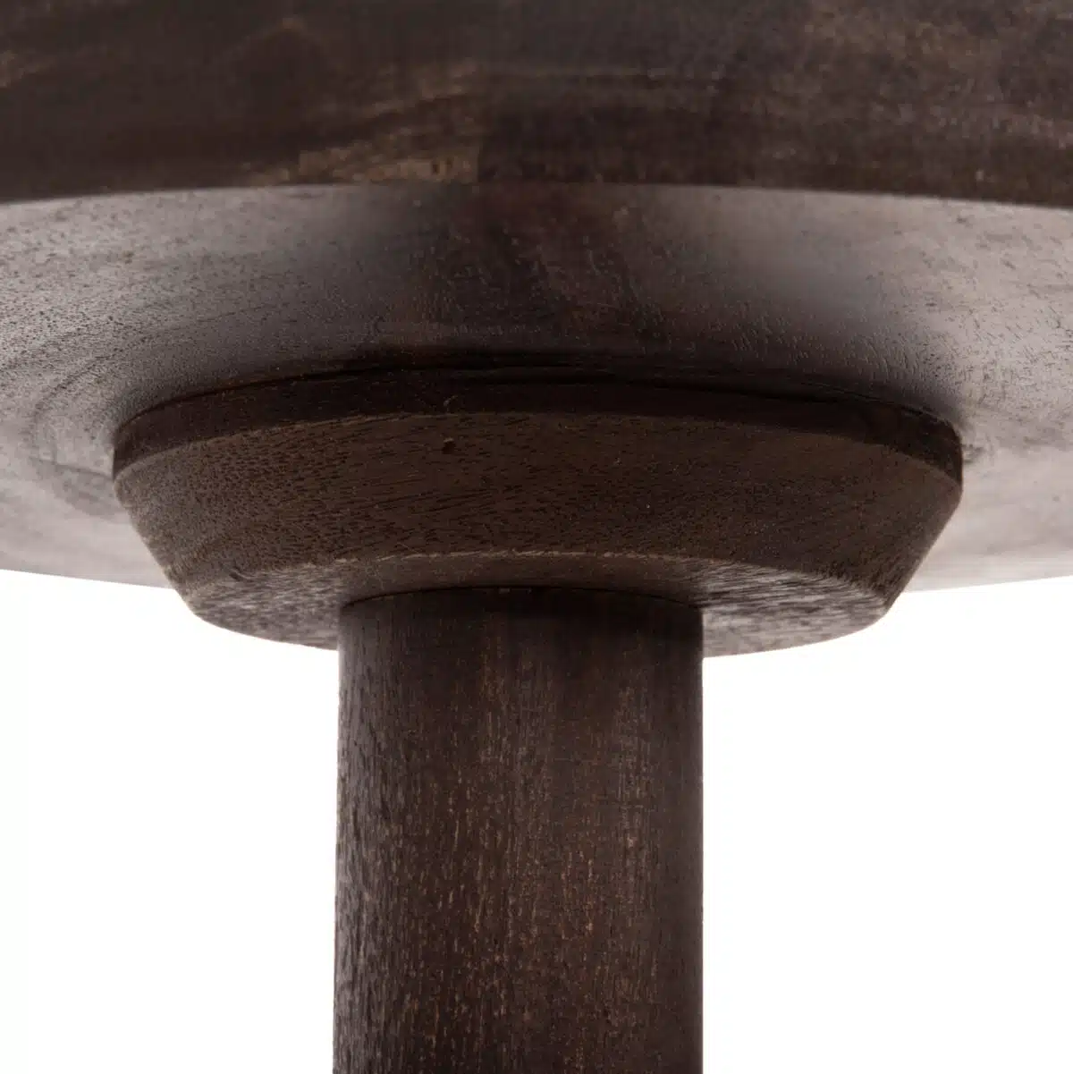 ΤΡΑΠΕΖΙ ΣΑΛΟΝΙΟΥ ΣΤΡΟΓΓΥΛΟ CRABB HM9701 ΜΑΣΙΦ MANGO ΣΚΟΥΡΟ ΚΑΦΕ Φ40x49,5Υεκ. - Image 7