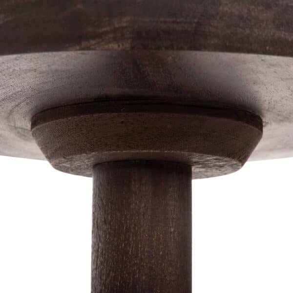 ΤΡΑΠΕΖΙ ΣΑΛΟΝΙΟΥ ΣΤΡΟΓΓΥΛΟ CRABB HM9701 ΜΑΣΙΦ MANGO ΣΚΟΥΡΟ ΚΑΦΕ Φ40x49,5Υεκ. - Image 7