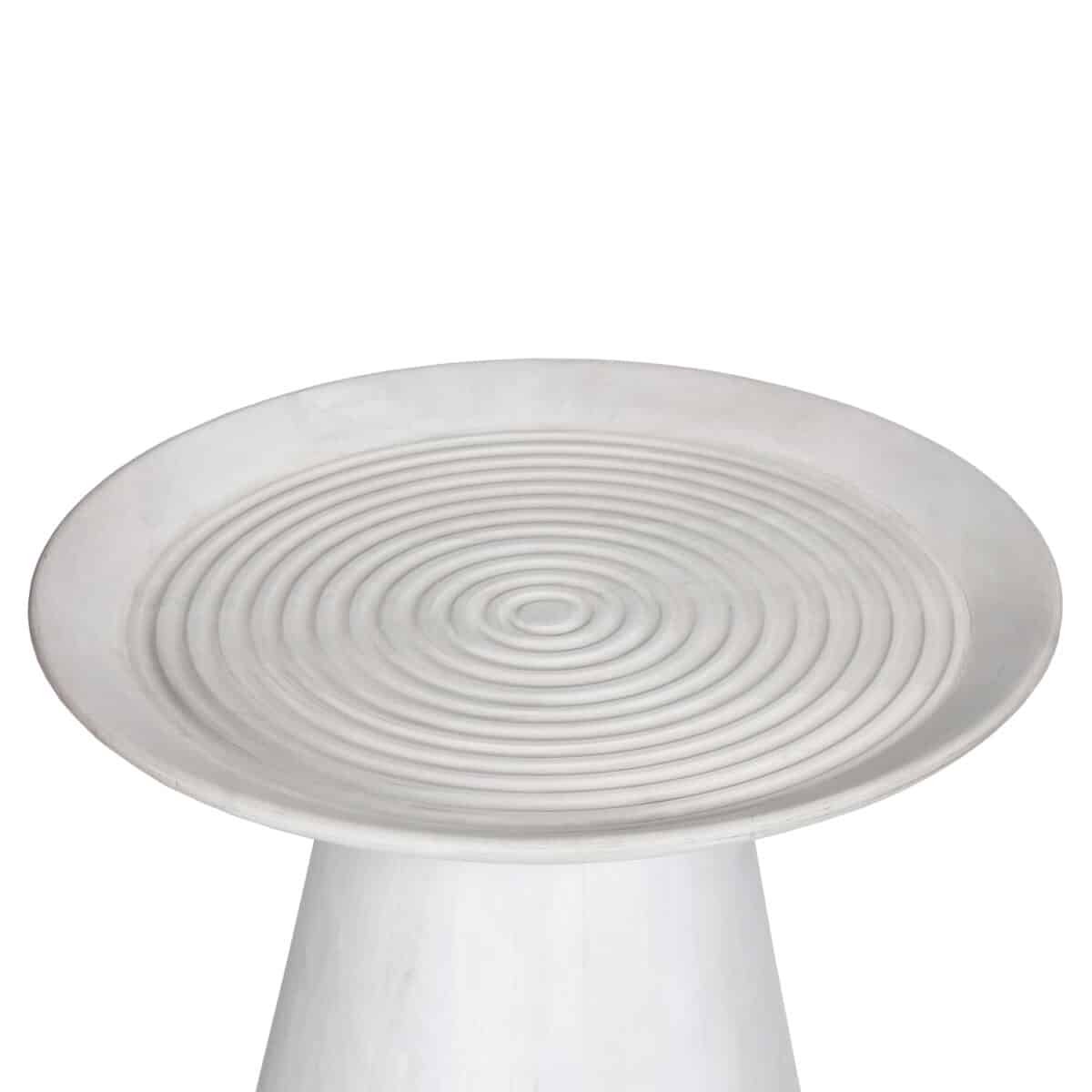 ΤΡΑΠΕΖΙ ΣΑΛΟΝΙΟΥ ΣΤΡΟΓΓΥΛΟ ROSS HM9709 ΜΑΣΙΦ ΞΥΛΟ MANGO-ΛΕΥΚΟ Φ60x45Υεκ. - Image 3