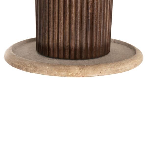 ΤΡΑΠΕΖΙ ΣΑΛΟΝΙΟΥ ΣΤΡΟΓΓΥΛΟ GLADYS HM9714 ΜΑΣΙΦ MANGO-ΤΡΑΒΕΡΤΙΝΑ Φ55x50Υεκ. - Image 6