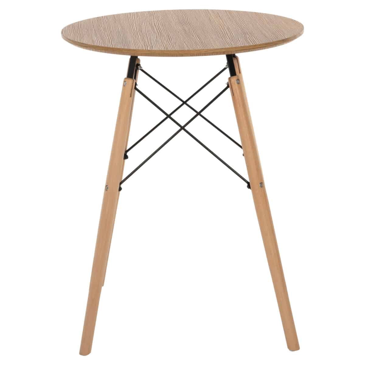 ΤΡΑΠΕΖΙ ΣΤΡΟΓΓΥΛΟ MINIMAL HM0060.04 ΦΥΣΙΚΟ ΧΡΩΜΑ MDF-ΠΟΔΙΑ ΟΞΙΑΣ ΣΕ ΦΥΣΙΚΟ ΧΡΩΜΑ Φ60Χ76Υεκ. - Image 3