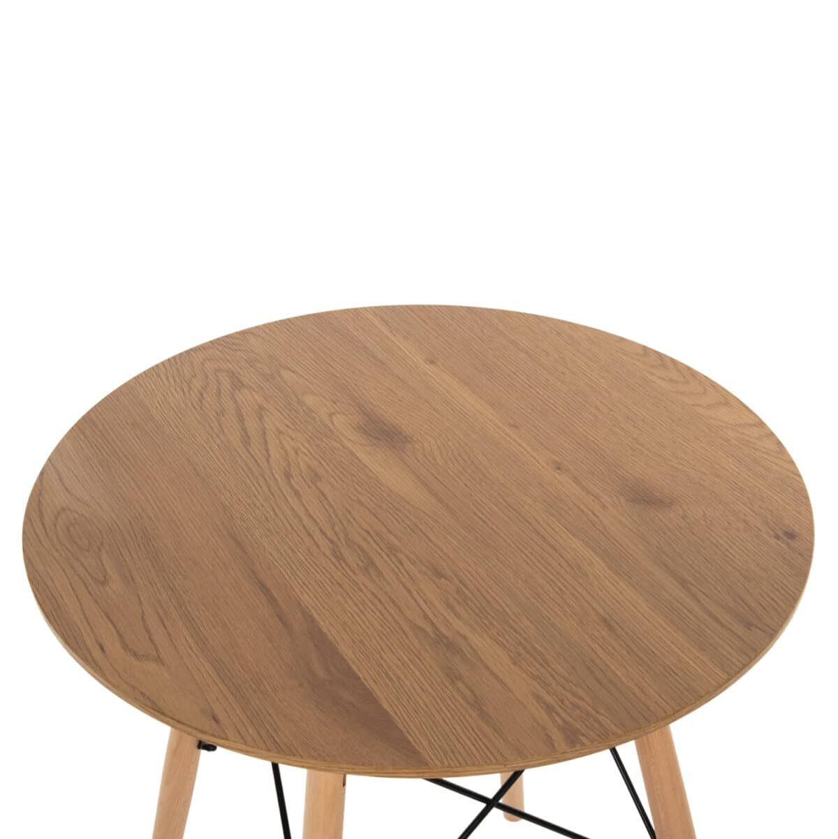 ΤΡΑΠΕΖΙ ΣΤΡΟΓΓΥΛΟ MINIMAL HM0060.04 ΦΥΣΙΚΟ ΧΡΩΜΑ MDF-ΠΟΔΙΑ ΟΞΙΑΣ ΣΕ ΦΥΣΙΚΟ ΧΡΩΜΑ Φ60Χ76Υεκ. - Image 5