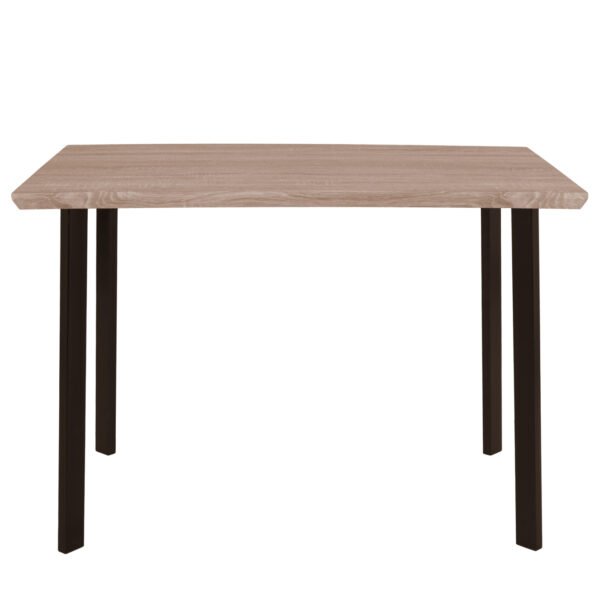 ΤΡΑΠΕΖΙ ΤΡΑΠΕΖΑΡΙΑΣ PALANI 110X70 SONAMA ΜΕ ΜΑΥΡΑ ΠΟΔΙΑ HM8333 - Image 3