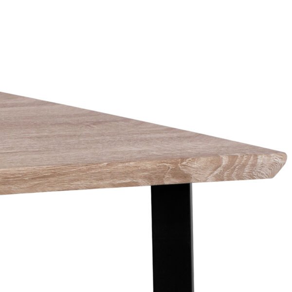 ΤΡΑΠΕΖΙ ΤΡΑΠΕΖΑΡΙΑΣ PALANI 110X70 SONAMA ΜΕ ΜΑΥΡΑ ΠΟΔΙΑ HM8333 - Image 4