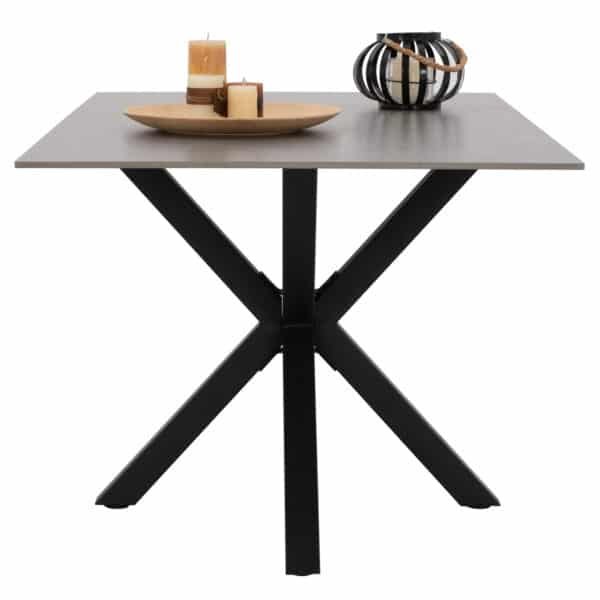 ΤΡΑΠΕΖΙ ΤΡΑΠΕΖΑΡΙΑΣ SYNTEC HM9308.03 SINTERED STONE ΓΚΡΙ ΜΕΤΑΛΛΙΚΑ ΠΟΔΙΑ 160x90x75Υεκ. - Image 4