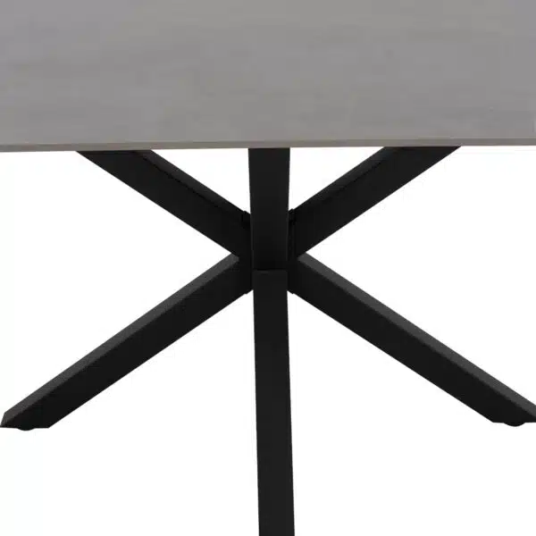 ΤΡΑΠΕΖΙ ΤΡΑΠΕΖΑΡΙΑΣ SYNTEC HM9308.03 SINTERED STONE ΓΚΡΙ ΜΕΤΑΛΛΙΚΑ ΠΟΔΙΑ 160x90x75Υεκ. - Image 5