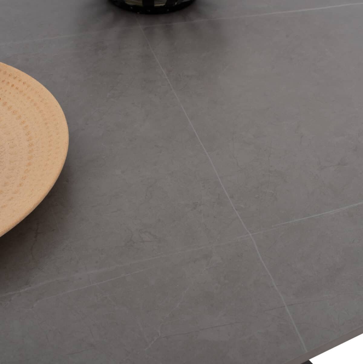 ΤΡΑΠΕΖΙ ΤΡΑΠΕΖΑΡΙΑΣ SYNTEC HM9308.03 SINTERED STONE ΓΚΡΙ ΜΕΤΑΛΛΙΚΑ ΠΟΔΙΑ 160x90x75Υεκ. - Image 7