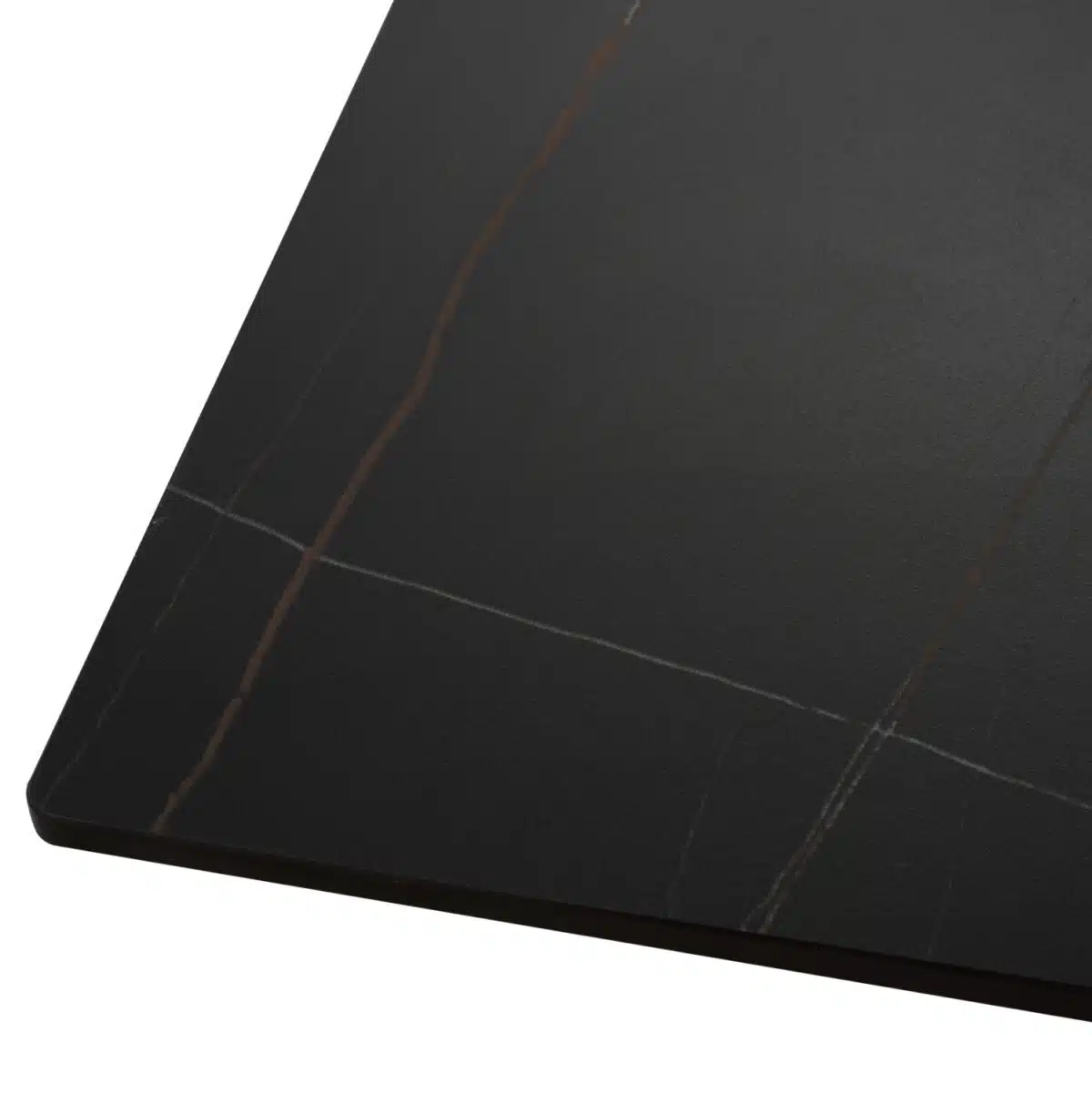 ΤΡΑΠΕΖΙ ΤΡΑΠΕΖΑΡΙΑΣ SYNTEC HM9308.01 SINTERED STONE ΜΑΥΡΟ ΜΕΤΑΛΛΙΚΑ ΠΟΔΙΑ 160x90x75Y εκ. - Image 5