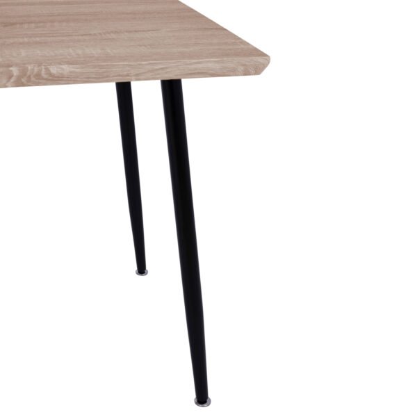 ΤΡΑΠΕΖΙ ΤΡΑΠΕΖΑΡΙΑΣ PALOMA HM8334.01, 120X70Χ76,5 SONΟMA, ΜΑΥΡΑ ΠΟΔΙΑ - Image 5