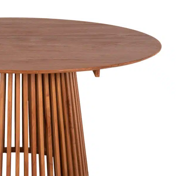 ΤΡΑΠΕΖΙ ΤΡΑΠΕΖΑΡΙΑΣ FRANTZ HM9457.11 ΜΑΣΙΦ MINDI ΞΥΛΟ ΣΕ ΦΥΣΙΚΟ Φ150x75Υεκ. - Image 3