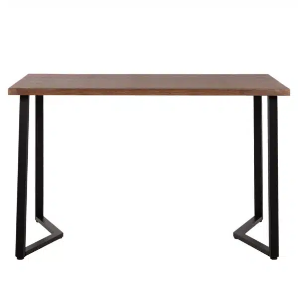 ΤΡΑΠΕΖΙ ΤΡΑΠΕΖΑΡΙΑΣ JAY HM9531 MDF ΚΑΡΥΔΙ-ΜΑΥΡA ΜΕΤΑΛΛΙΚΑ ΠΟΔΙΑ 120x70x76Υεκ. - Image 3