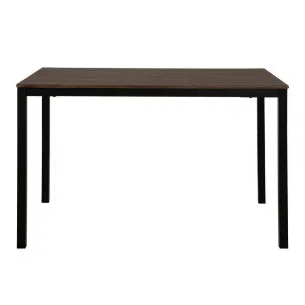ΤΡΑΠΕΖΙ ΤΡΑΠΕΖΑΡΙΑΣ GOOSE HM9532 MDF ΚΑΡΥΔΙ-ΜΑΥΡΟ ΜΕΤΑΛΛΟ 120X80Χ75Yεκ. - Image 3