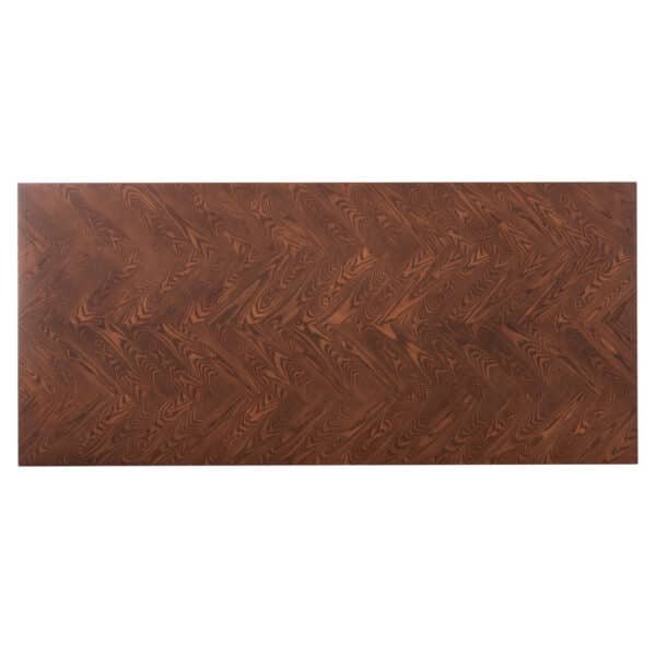 ΤΡΑΠΕΖΙ ΤΡΑΠΕΖΑΡΙΑΣ RIMER HM9742 MDF ΜΕ ΚΑΠΛΑΜΑ ΦΡΑΞΙΝΟΥ-ΚΑΡΥΔΙ ΧΡΩΜΑ 220X100x75Yεκ. - Image 6