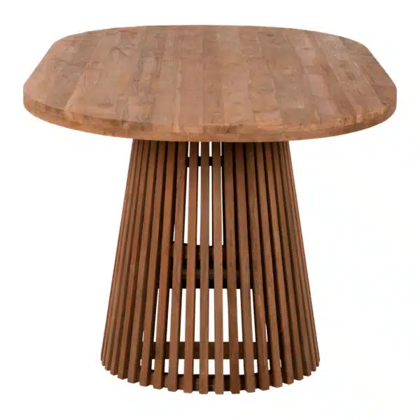 ΤΡΑΠΕΖΙ ΤΡΑΠΕΖΑΡΙΑΣ REMIK HM9835 RECYCLED ΤΕΑΚ ΣΕ ΦΥΣΙΚΟ 100x200x75,5Yεκ. TOP 4εκ. - Image 4