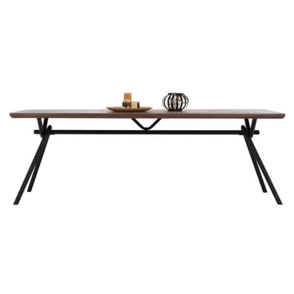 ΤΡΑΠΕΖΙ ΤΡΑΠΕΖΑΡΙΑΣ MANDY HM9303.02 ΚΑΠΛΑΜΑΣ ΚΑΡΥΔΙΑΣ ΡΟΥΣΤΙΚ ΣΤΥΛ 220x90x75Υ εκ. - Image 3