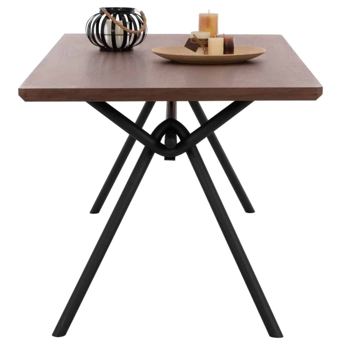 ΤΡΑΠΕΖΙ ΤΡΑΠΕΖΑΡΙΑΣ MANDY HM9303.02 ΚΑΠΛΑΜΑΣ ΚΑΡΥΔΙΑΣ ΡΟΥΣΤΙΚ ΣΤΥΛ 220x90x75Υ εκ. - Image 4