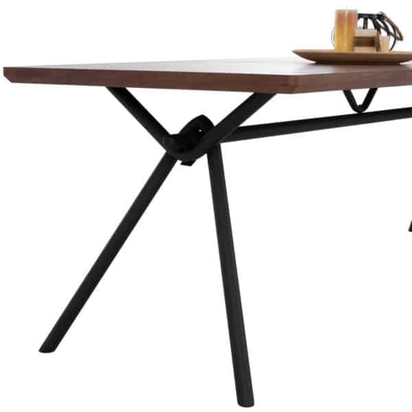 ΤΡΑΠΕΖΙ ΤΡΑΠΕΖΑΡΙΑΣ MANDY HM9303.02 ΚΑΠΛΑΜΑΣ ΚΑΡΥΔΙΑΣ ΡΟΥΣΤΙΚ ΣΤΥΛ 220x90x75Υ εκ. - Image 5