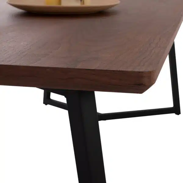 ΤΡΑΠΕΖΙ ΤΡΑΠΕΖΑΡΙΑΣ JAY HM9304.02 ΚΑΠΛΑΜΑΣ ΚΑΡΥΔΙΑΣ ΡΟΥΣΤΙΚ ΣΤΥΛ 200x100x75 εκ. - Image 6