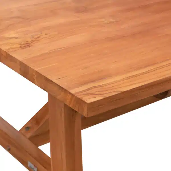 ΤΡΑΠΕΖΙ ΤΡΑΠΕΖΑΡΙΑΣ GROOVE HM9453.01 ΑΠΟ ΞΥΛΟ ΤΕΑΚ ΚΑΡΥΔΙ 260x120x79,5Υ εκ. - Image 4