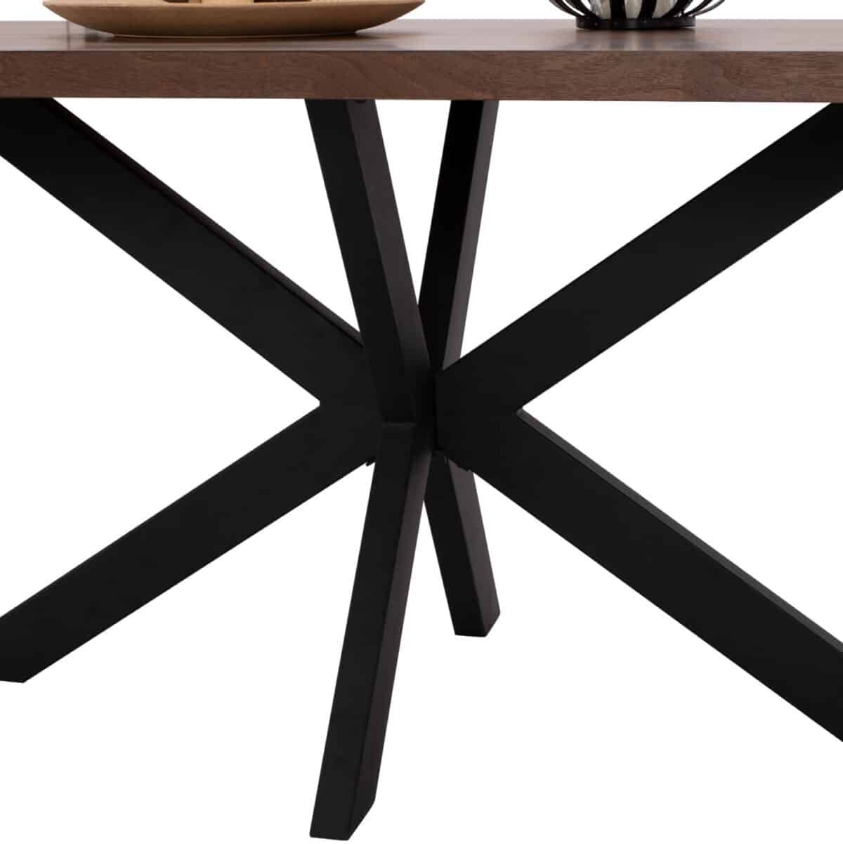 ΤΡΑΠΕΖΙ ΤΡΑΠΕΖΑΡΙΑΣ SARI HM9311.02 ΜΕ ΚΑΠΛΑΜΑ ΚΑΡΥΔΙΑΣ ΡΟΥΣΤΙΚ ΣΤΥΛ 180x90x75Yεκ. - Image 5