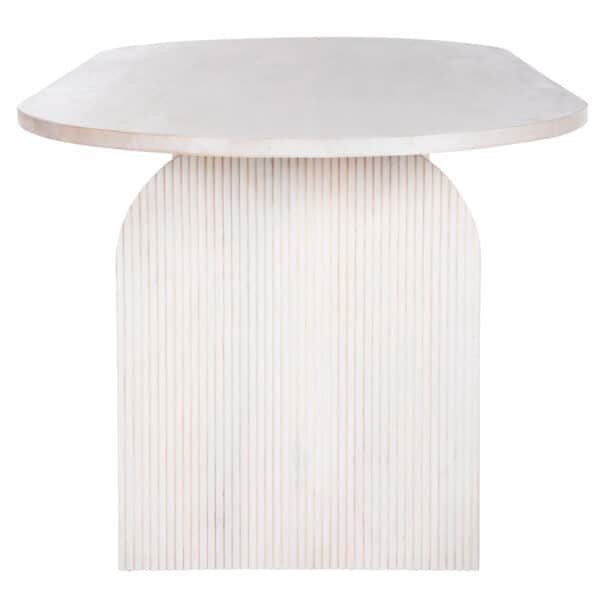 ΤΡΑΠΕΖΙ ΤΡΑΠΕΖΑΡΙΑΣ ΟΒΑΛ ΗΟΝΚΥ HM9690 ΜΑΣΙΦ ΞΥΛΟ MANGO ΣΕ ΛΕΥΚΟ 180,5x90,5x76Υεκ. - Image 5