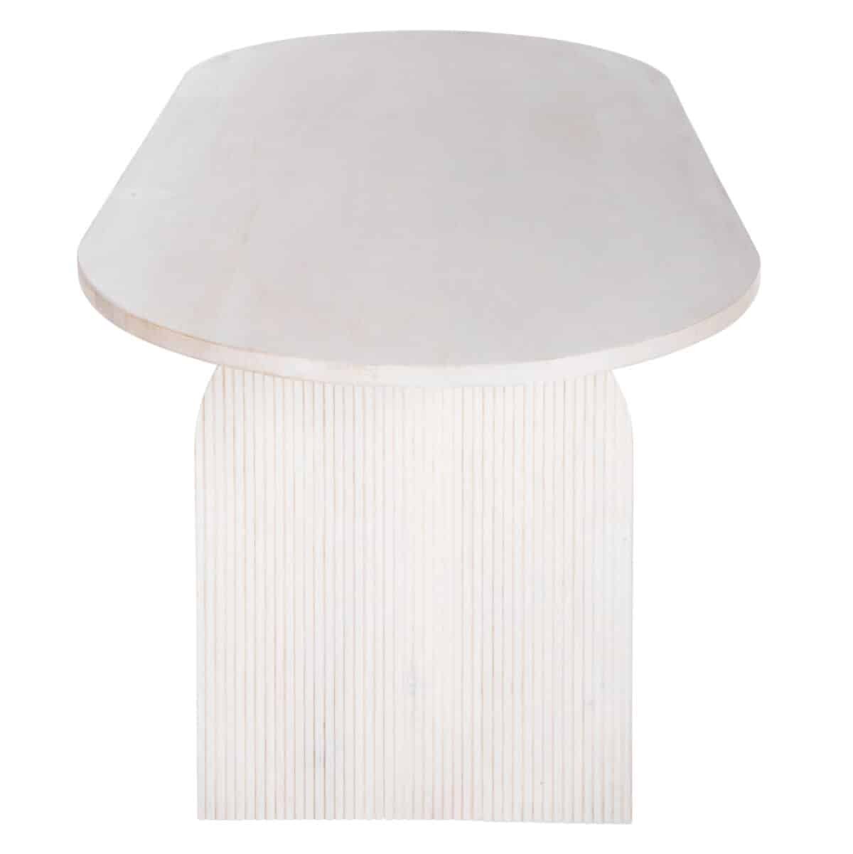 ΤΡΑΠΕΖΙ ΤΡΑΠΕΖΑΡΙΑΣ ΟΒΑΛ ΗΟΝΚΥ HM9690 ΜΑΣΙΦ ΞΥΛΟ MANGO ΣΕ ΛΕΥΚΟ 180,5x90,5x76Υεκ. - Image 6