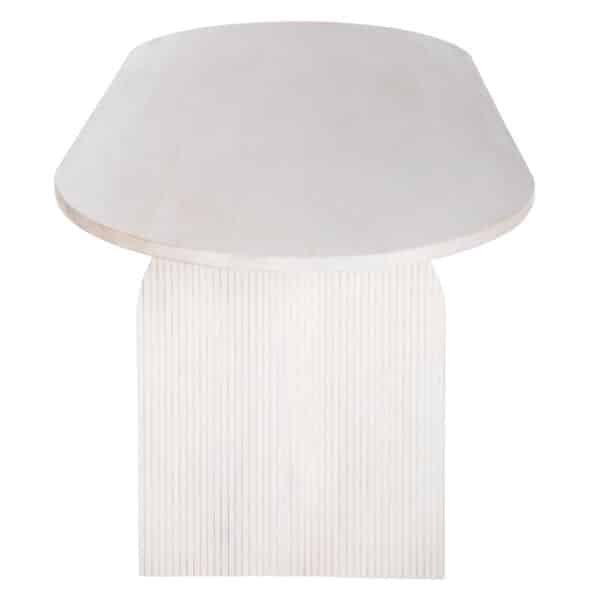 ΤΡΑΠΕΖΙ ΤΡΑΠΕΖΑΡΙΑΣ ΟΒΑΛ ΗΟΝΚΥ HM9690 ΜΑΣΙΦ ΞΥΛΟ MANGO ΣΕ ΛΕΥΚΟ 180,5x90,5x76Υεκ. - Image 6