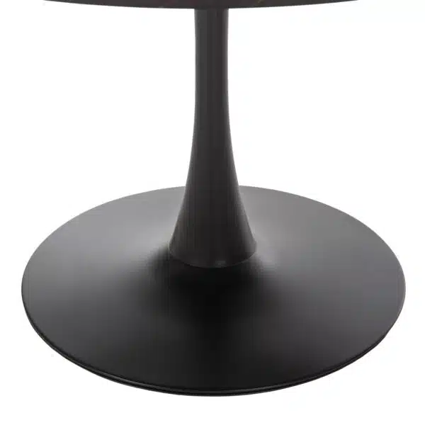 ΤΡΑΠΕΖΙ ΤΡΑΠΕΖΑΡΙΑΣ ROLLO HM9422.02 ΣΤΡΟΓΓΥΛΟ BLACK MARBLE Φ120x74Yεκ. - Image 3