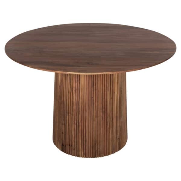 ΤΡΑΠΕΖΙ ΤΡΑΠΕΖΑΡΙΑΣ ΣΤΡΟΓΓΥΛΟ GROOT HM9684 ΜΑΣΙΦ ΞΥΛΟ ΑΚΑΚΙΑΣ ΣΕ ΦΥΣΙΚΟ Φ120x79Υεκ - Image 3