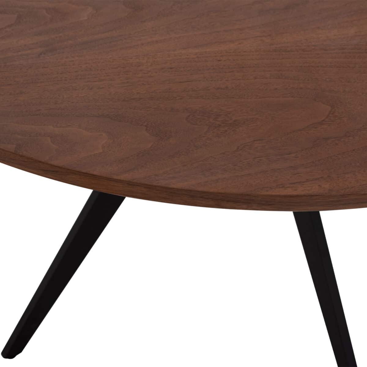 ΤΡΑΠΕΖΙ ΤΡΑΠΕΖΑΡΙΑΣ ΣΤΡΟΓΓΥΛΟ ΜΕ ΚΑΠΛΑΜΑ ΚΑΡΥΔΙΑΣ ΡΟΥΣΤΙΚ ΣΤΥΛ Φ120x75Υεκ.HM9307.02 - Image 4