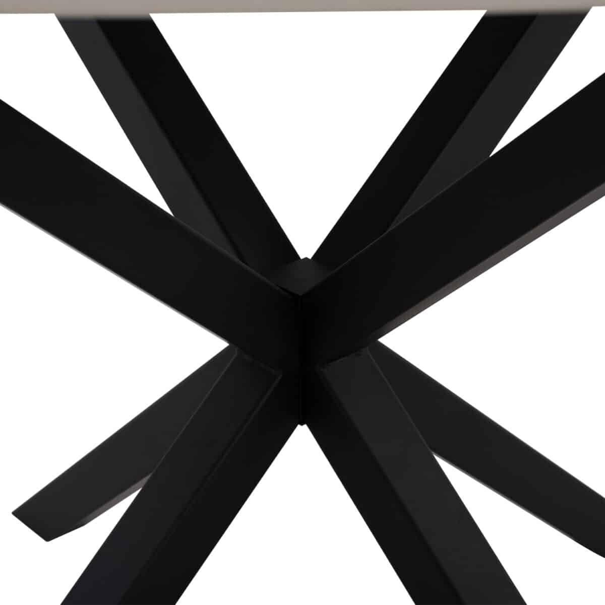 ΤΡΑΠΕΖΙ ΤΡΑΠΕΖΑΡΙΑΣ ΣΤΡΟΓΓΥΛΟ SYNTEC HM9309.02 SINTERED STONE ΛΕΥΚΟ ΜΕΤΑΛ.ΠΟΔΙΑ Φ115x75Y εκ. - Image 5