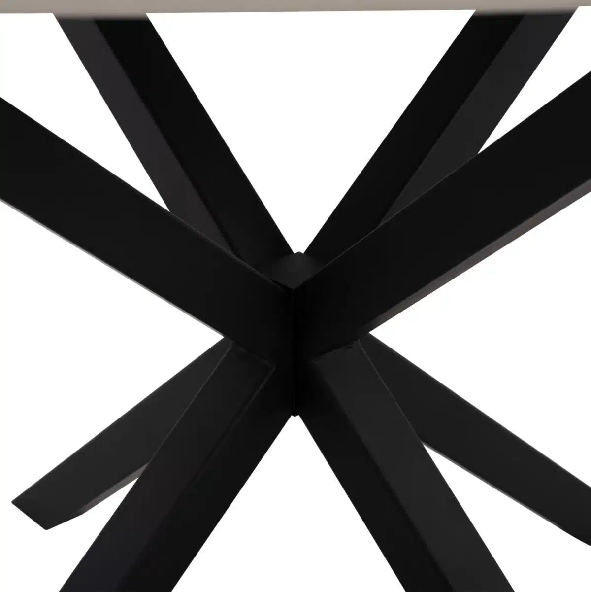 ΤΡΑΠΕΖΙ ΤΡΑΠΕΖΑΡΙΑΣ ΣΤΡΟΓΓΥΛΟ SYNTEC HM9309.02 SINTERED STONE ΛΕΥΚΟ ΜΕΤΑΛ.ΠΟΔΙΑ Φ115x75Y εκ. - Image 5
