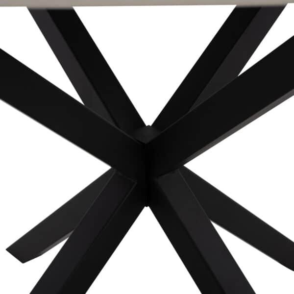 ΤΡΑΠΕΖΙ ΤΡΑΠΕΖΑΡΙΑΣ ΣΤΡΟΓΓΥΛΟ SYNTEC HM9309.02 SINTERED STONE ΛΕΥΚΟ ΜΕΤΑΛ.ΠΟΔΙΑ Φ115x75Y εκ. - Image 5