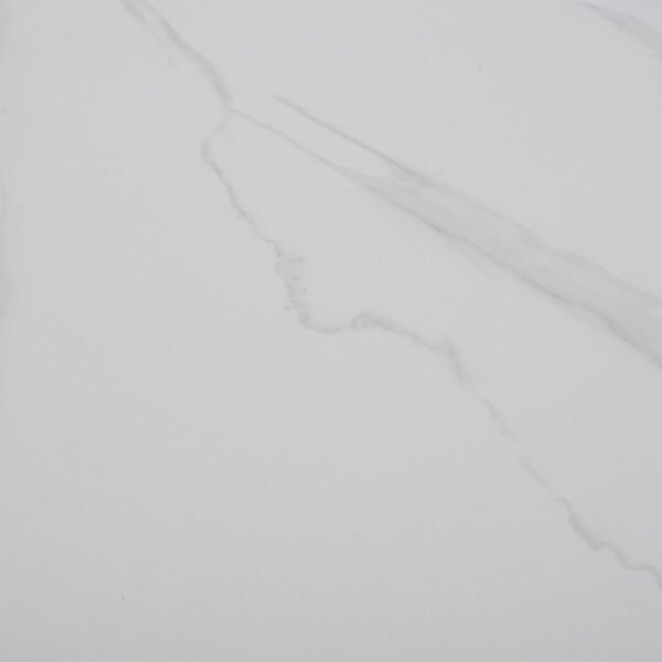 ΤΡΑΠΕΖΙ ΤΡΑΠΕΖΑΡΙΑΣ ΣΤΡΟΓΓΥΛΟ SYNTEC HM9309.02 SINTERED STONE ΛΕΥΚΟ ΜΕΤΑΛ.ΠΟΔΙΑ Φ115x75Y εκ. - Image 6